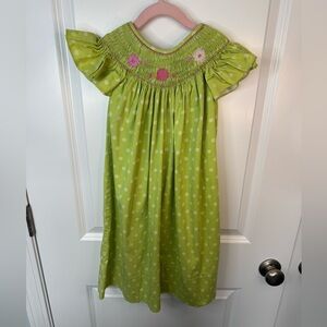 Marjorie’s Daughter Green Smocked Dress Size 4
